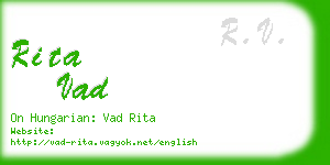 rita vad business card